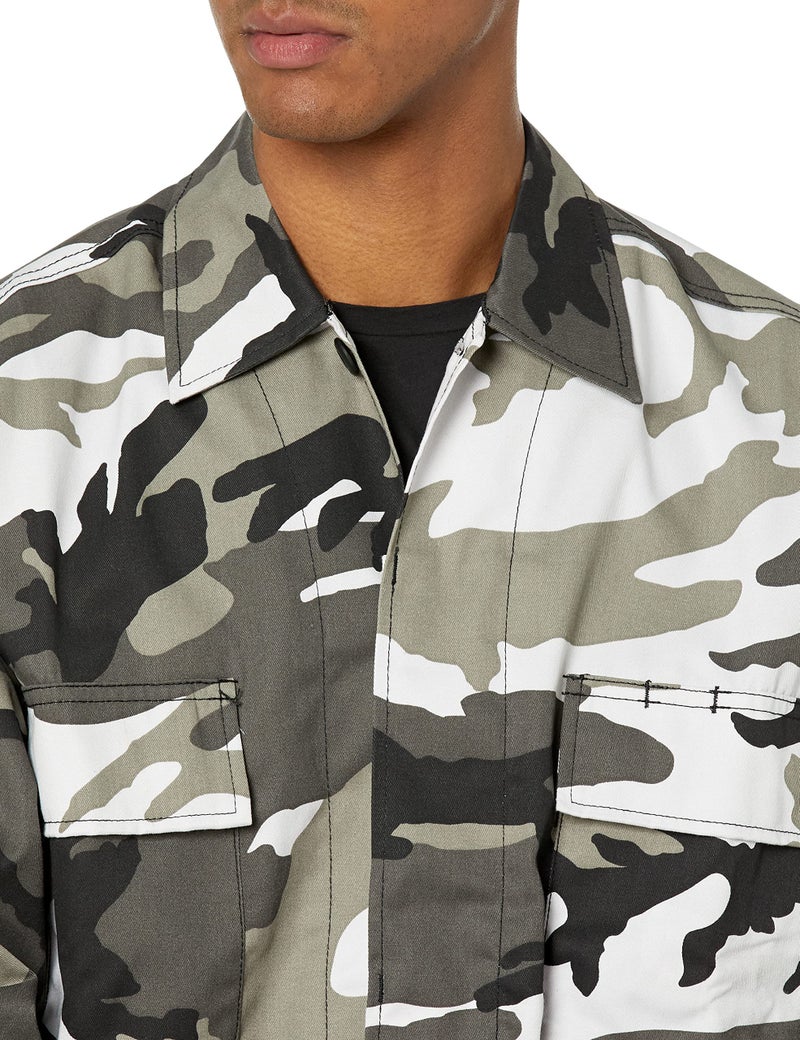 BACKBONE Mens Army Military Battle Dress Uniform BDU Shirt Camo Top Jacket (City Camo, Size L) - Image 3
